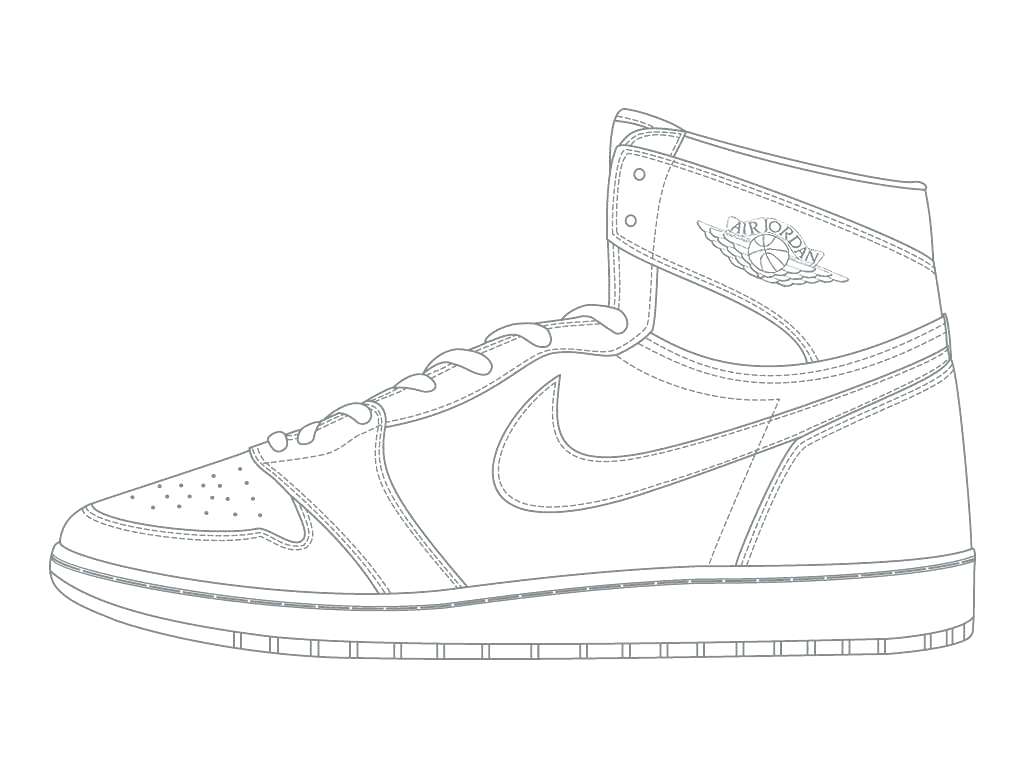 1024x768 Coloring Pages ~ Jordan Coloring Pages High Definition Nike Air