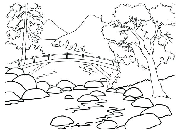 600x452 River Coloring Pages Fishing Boat Coloring Pages Canoe On