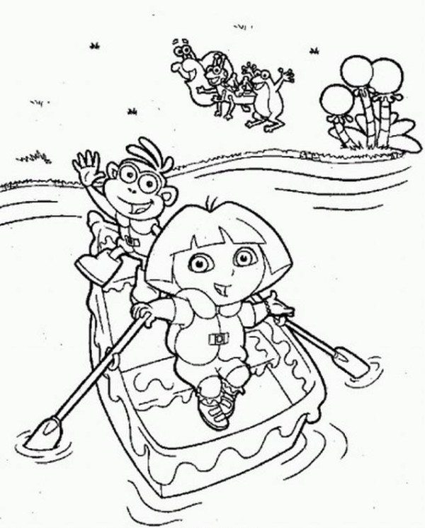 600x746 River Coloring Sheet