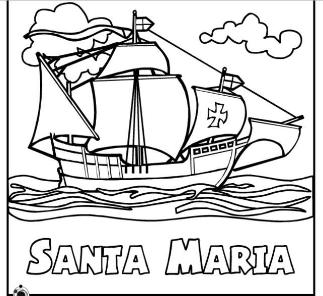 642x588 Nina Pinta Santa Maria Coloring Pages