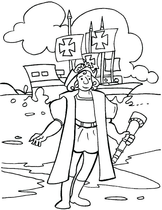 562x727 Nina Pinta Santa Maria Coloring Pages