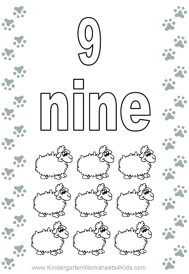 720x1040 Number 9 Coloring Page Number 9 Coloring Page Coloring Pages