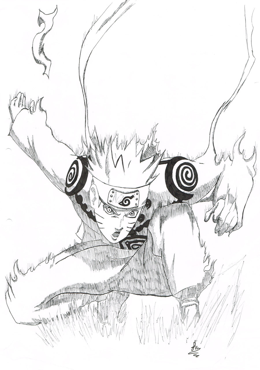 900x1280 Top Naruto Nine Tailed Fox Coloring Pages Draw