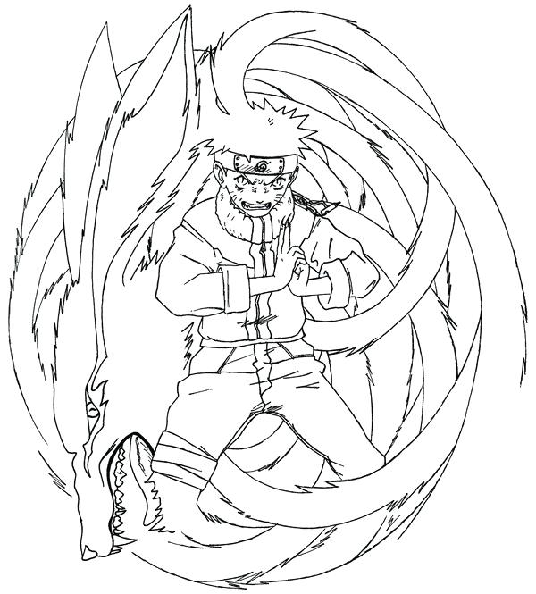 600x665 Outstanding Cool Tails The Fox Coloring Pages Print Nine Tailed