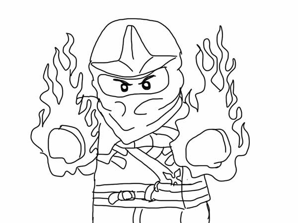 600x450 The Red Ninja Of Fire In Lego Ninja Go Coloring Pages Batch Coloring
