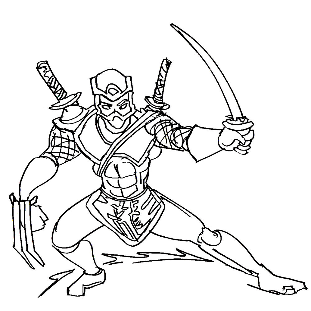 1000x1000 Ninja Coloring Page Pages Ribsvigyapan Ba Ninja Turtles Ninja