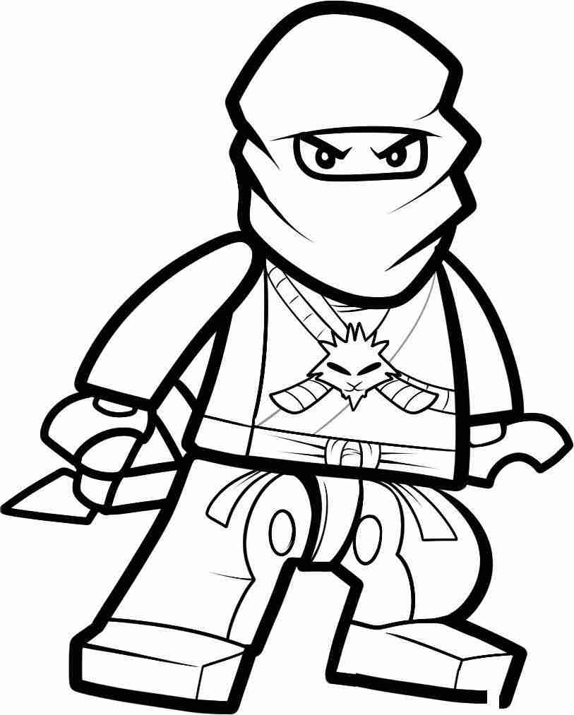 813x1013 Green Ninja Coloring Pages For Kids Printable Free Noticeable Lego