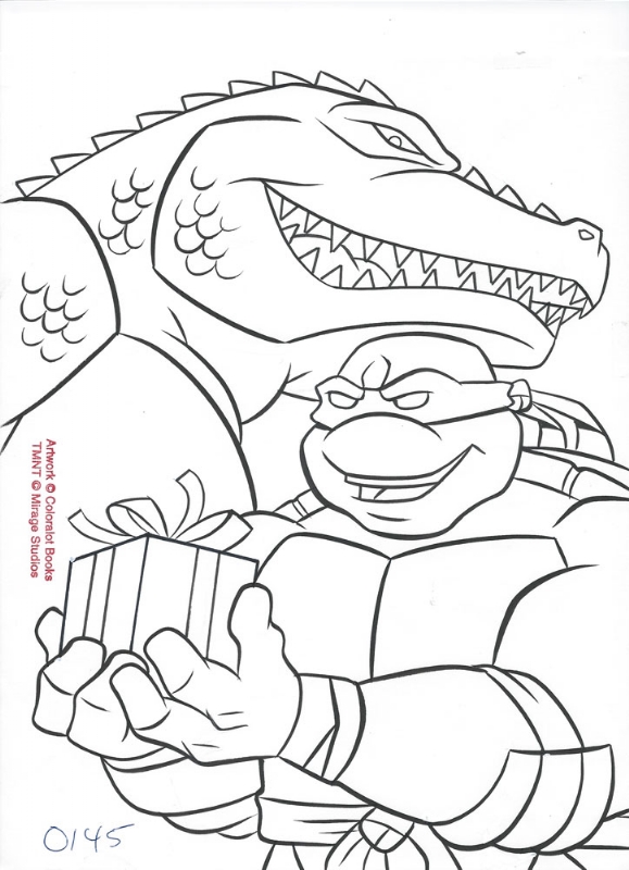 579x800 Ninja Turtle Christmas Coloring Pages 4kids Teenage Mutant Ninja