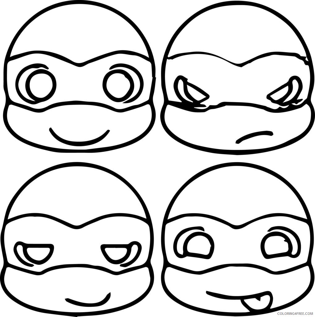 1019x1024 Ninja Turtle Coloring Pages For Toddler Coloring4free