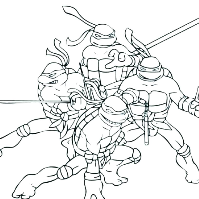 816x816 Ninja Turtles Coloring Page Pdf Kids Coloring Free Coloring Pages
