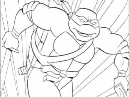 Ninja Turtle Face Coloring Pages