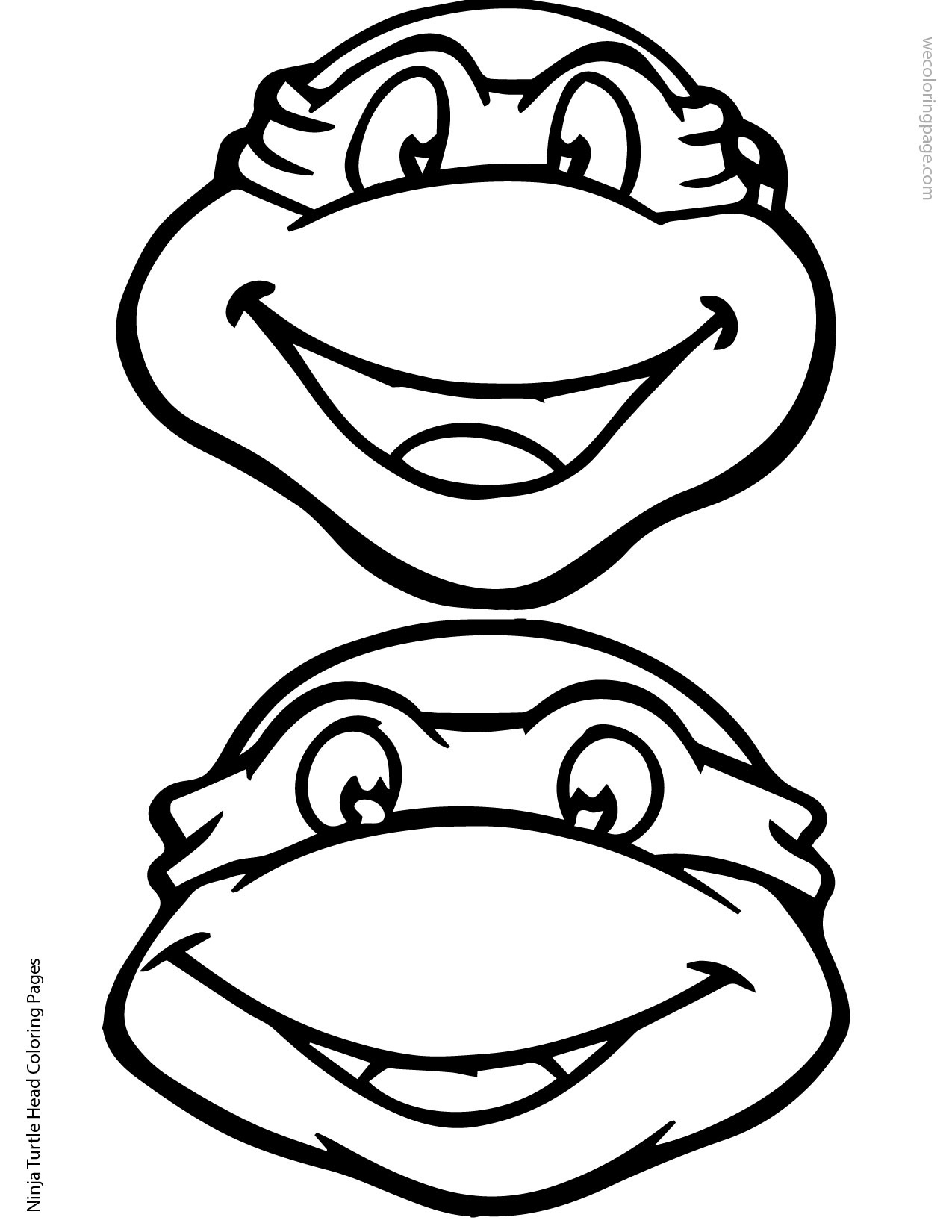 1275x1650 New Ninja Turtle Head Template Invitation Templates Clipart Best