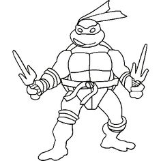 236x236 Ninja Turtle Face Coloring Page Free Download