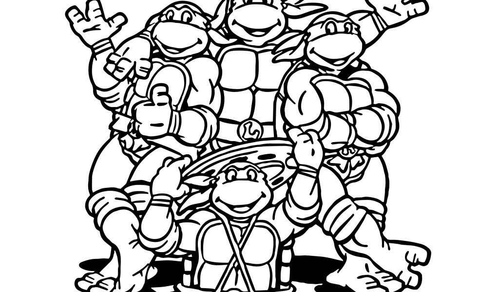 1024x600 Teenage Mutant Ninja Turtle Coloring Pages Timykids