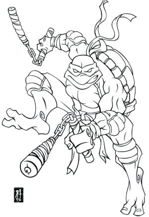 300x435 Michelangelo Coloring Pages Ninja Turtle Coloring Book Plus