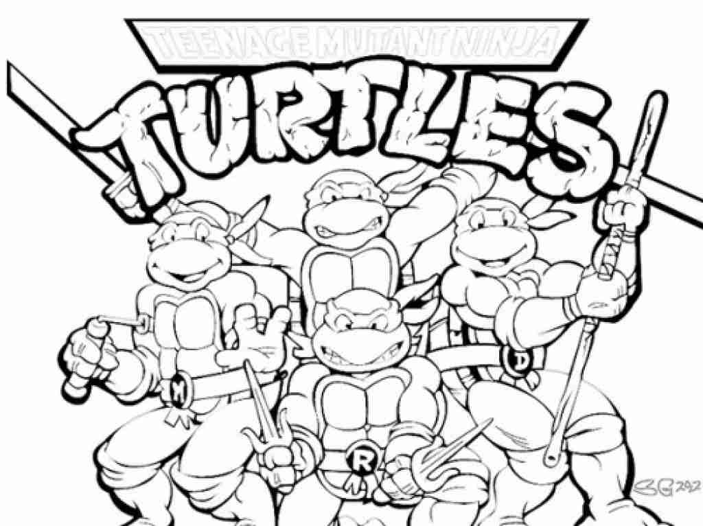 1024x766 Printable Teenage Mutant Ninja Turtles Coloring Pages Eassume