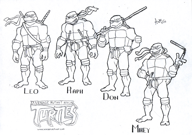 815x574 Simple Teenage Mutant Ninja Turtles Coloring Pages