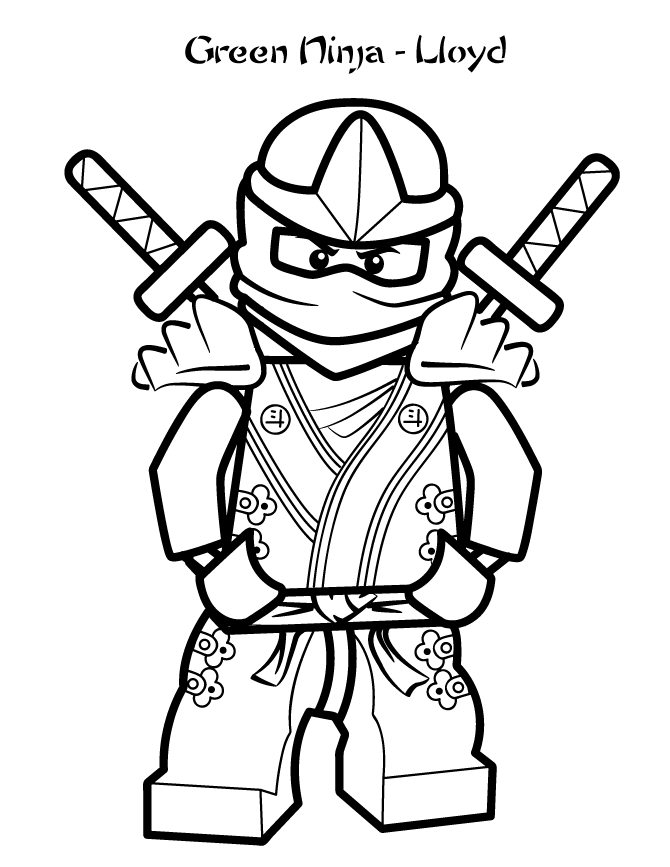 670x867 Lego Pose With Two Swords Behind Coloring Picture For Kids