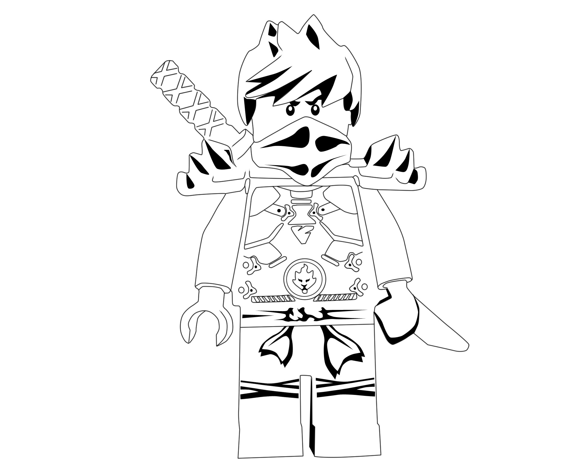 1890x1575 Lego Ninjago Kai Ninja With Sword Coloring Page