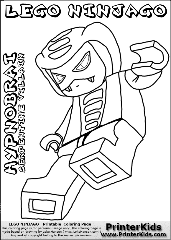 580x812 Ninjago Snake Coloring Pages. Fantastic Printable Snake Coloring