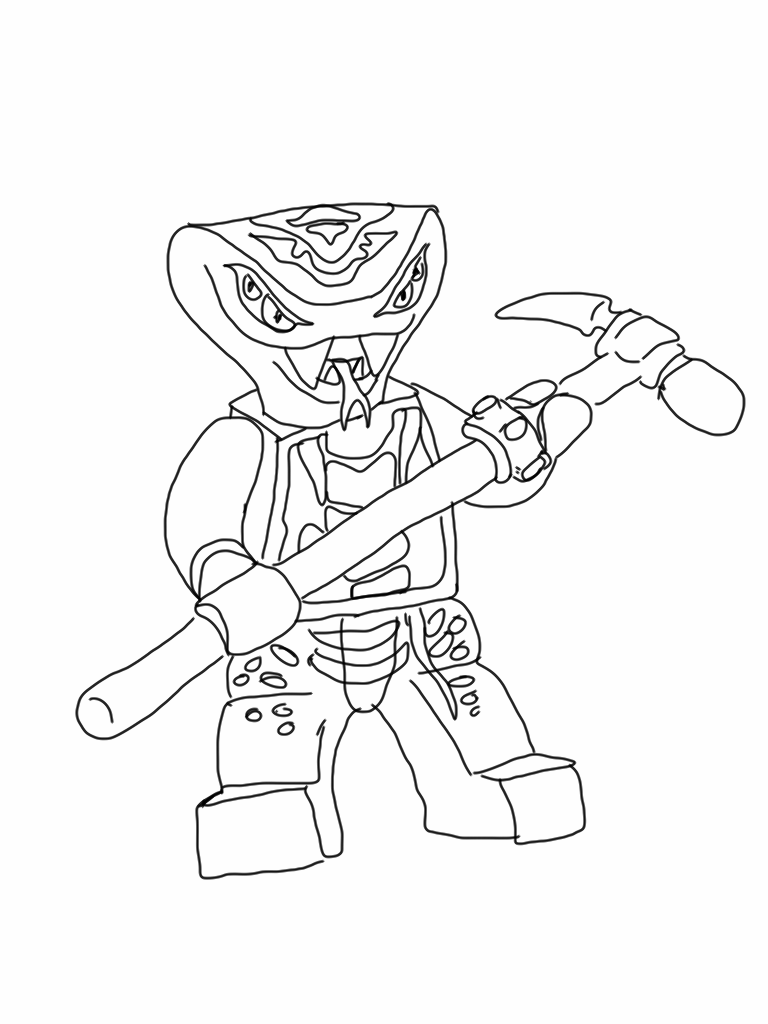 768x1024 Colorful Ninjago Snake Coloring Pages Model