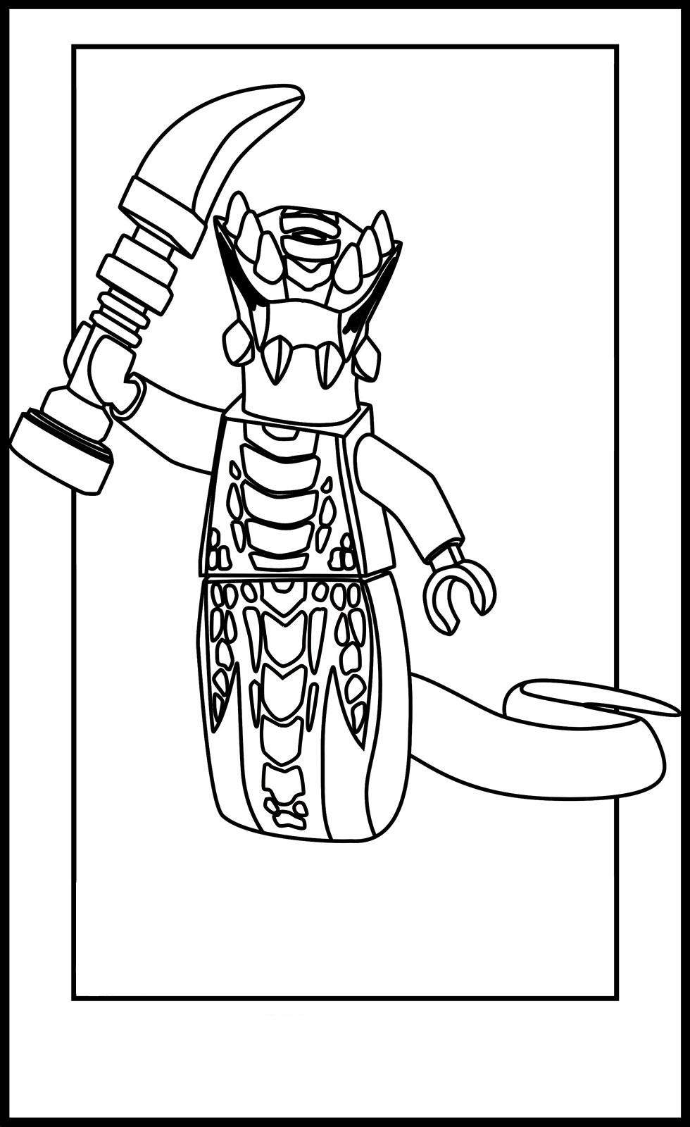980x1600 Guaranteed Ninjago Snakes Coloring Pages Free Printable For Kids