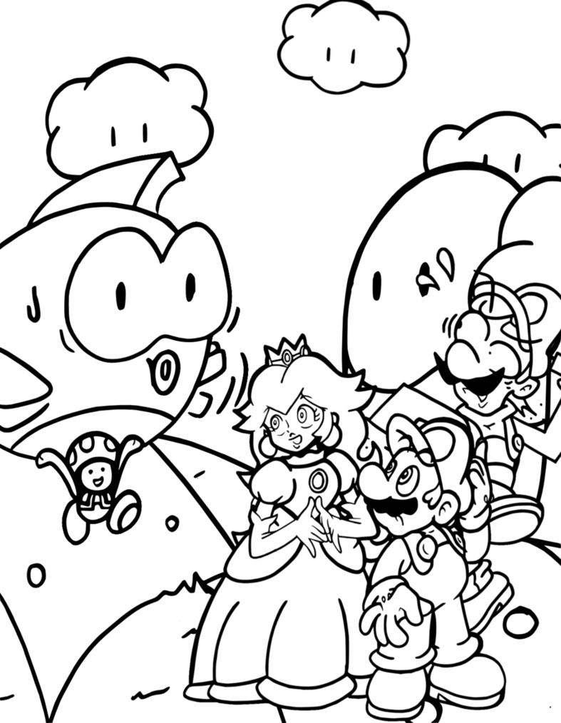 787x1014 In Nintendo Coloring Pages