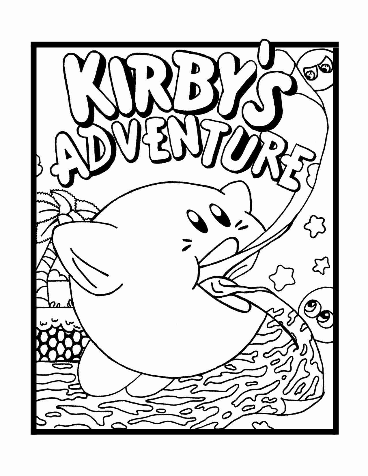 1275x1650 Kirby Coloring Pages Ganon S Jar Magnificent Nintendo Colouring