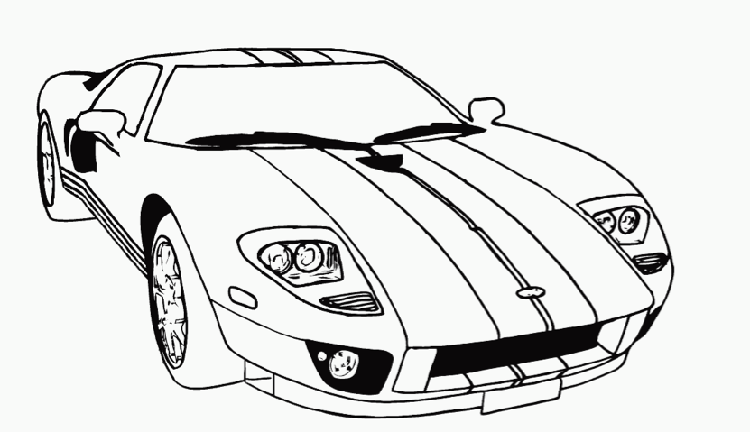831x479 Race Car Coloring Page Amp Coloring Book
