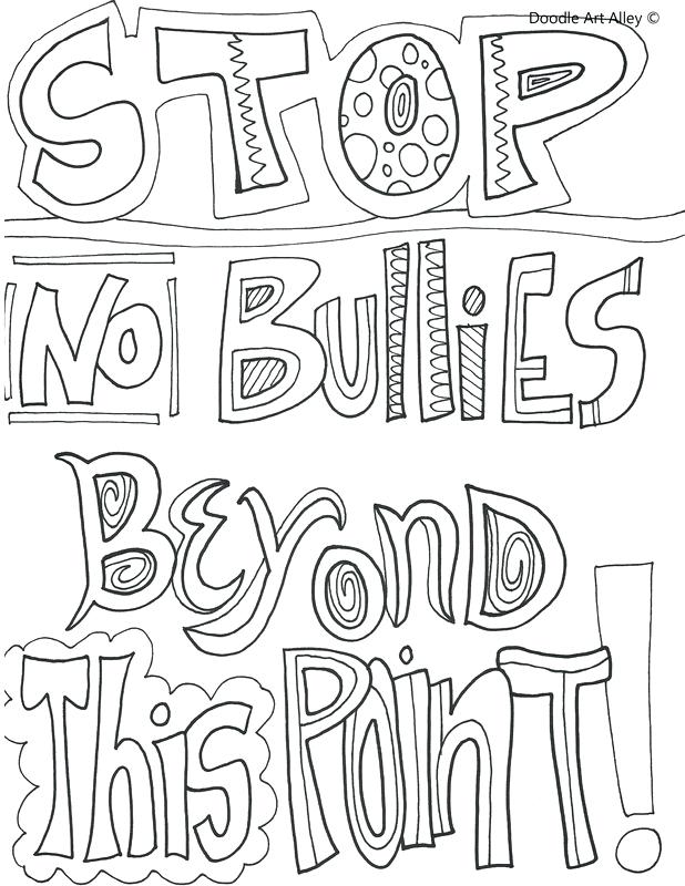 618x800 Bullying Coloring Pages No Bullies Beyond This Point Anti Bullying