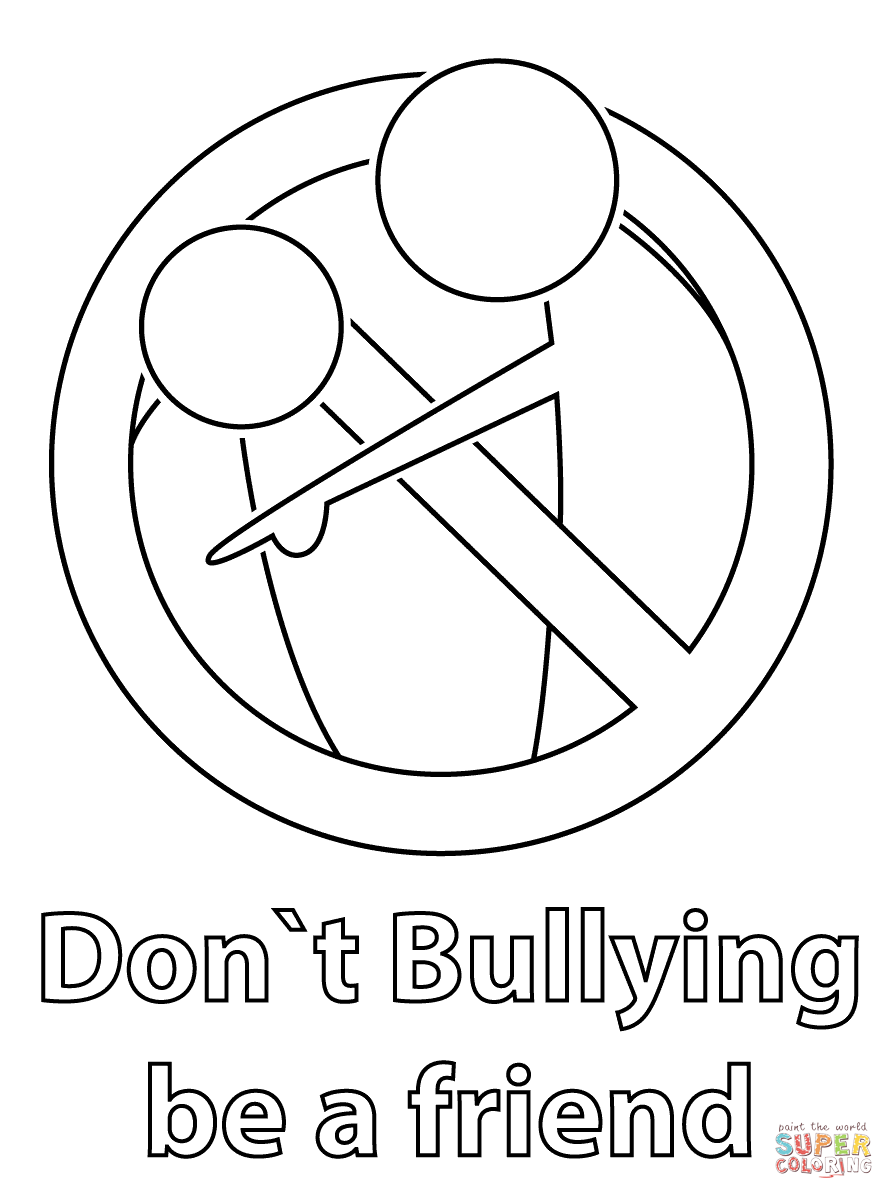 894x1199 Free Bullying Coloring Pages Printable For Kids Anti Cyber Sheets
