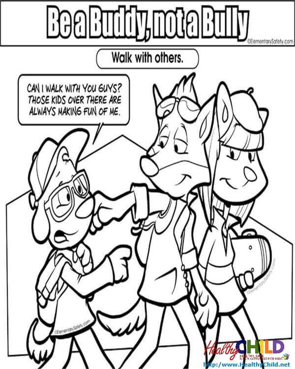 600x750 Bully Not Buddy Coloring Pages Kids Bullying