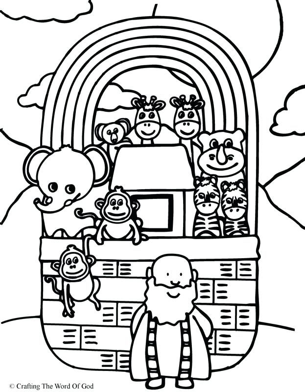623x800 Noah's Ark And Rainbow Coloring Pages Noah Ark Coloring Pages As