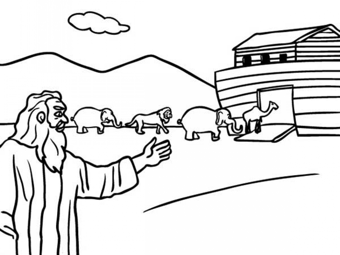 1152x864 Noah And The Ark Coloring Pages To Print Animals