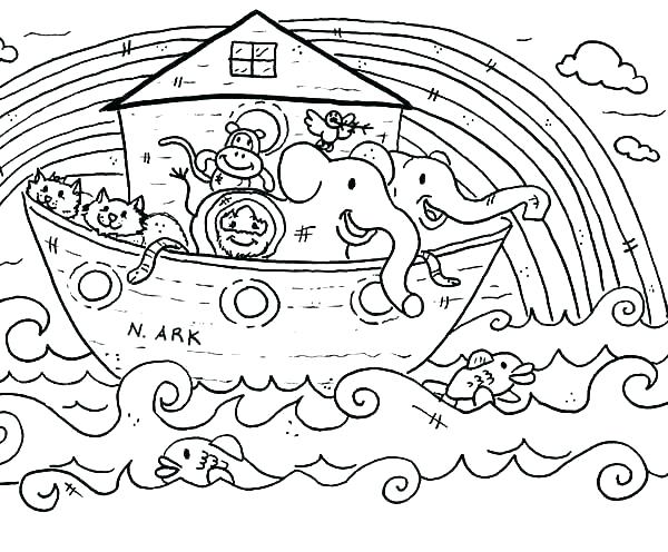 600x496 Noah Coloring Page Rainbow Coloring Pages With Ark Rainbow