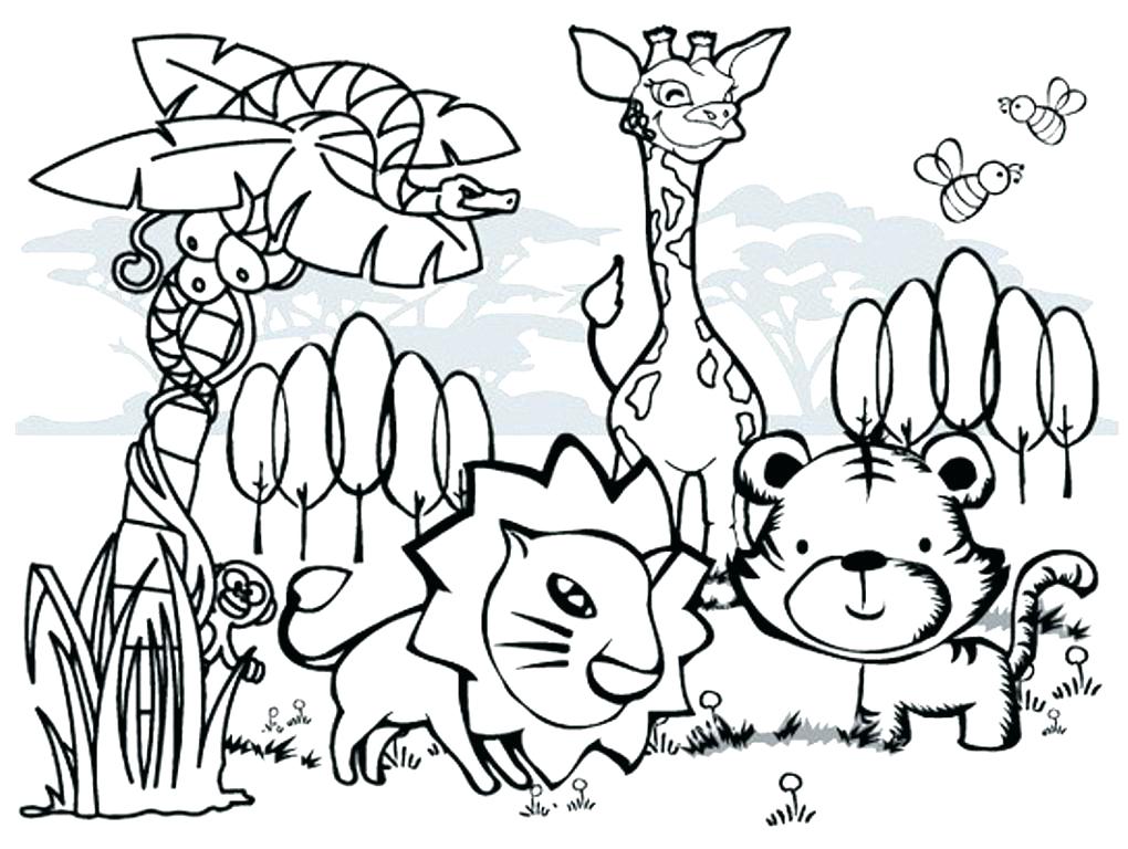 1020x768 Coloring Pages Animals