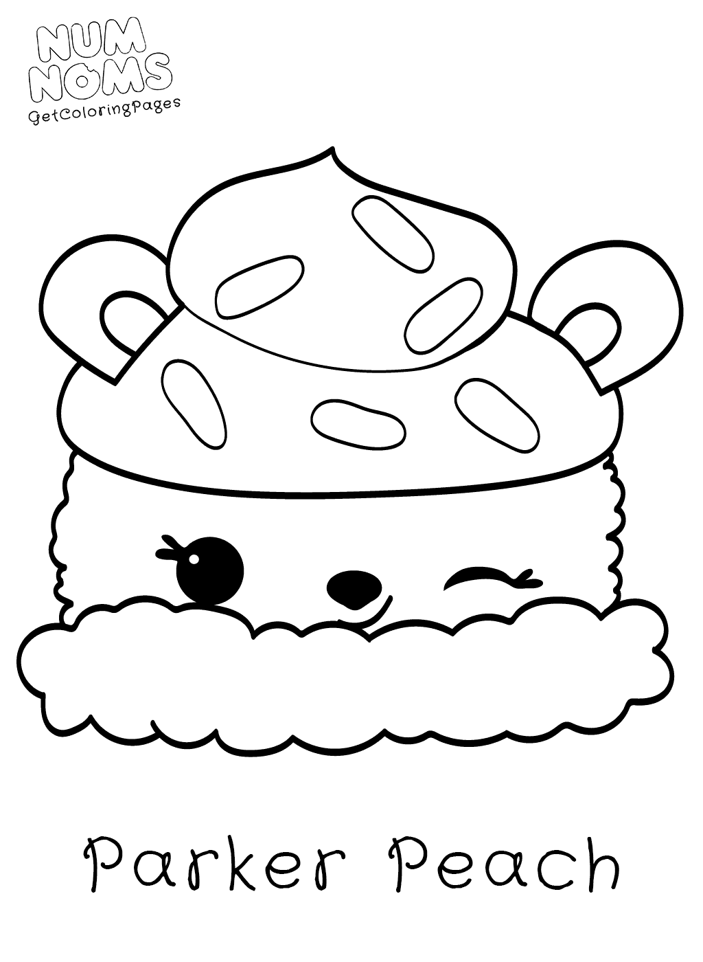 1024x1400 Parker Peach Coloring Pages From Num Noms