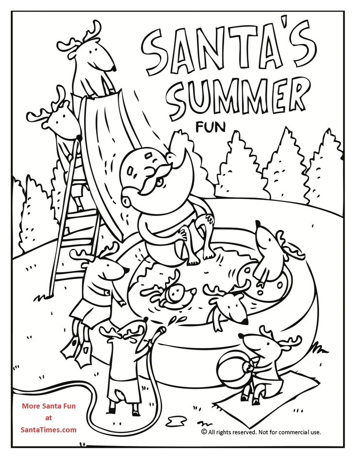 736x952 Free Christmas In July Coloring Pages