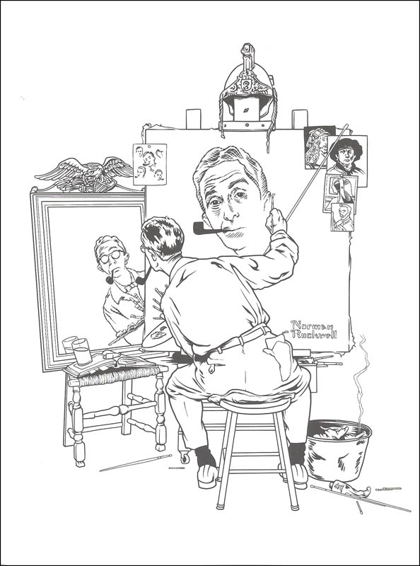 594x800 Norman Rockwell Classics From The Saturday Evening Post Coloring