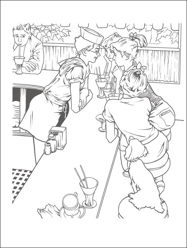 600x796 Norman Rockwell Christmas Coloring Pages Norman Rockwell Christmas