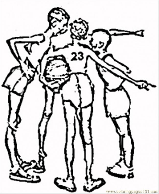 650x792 A Game Of Basketball By Norman Rockwell Coloring Page For Younger