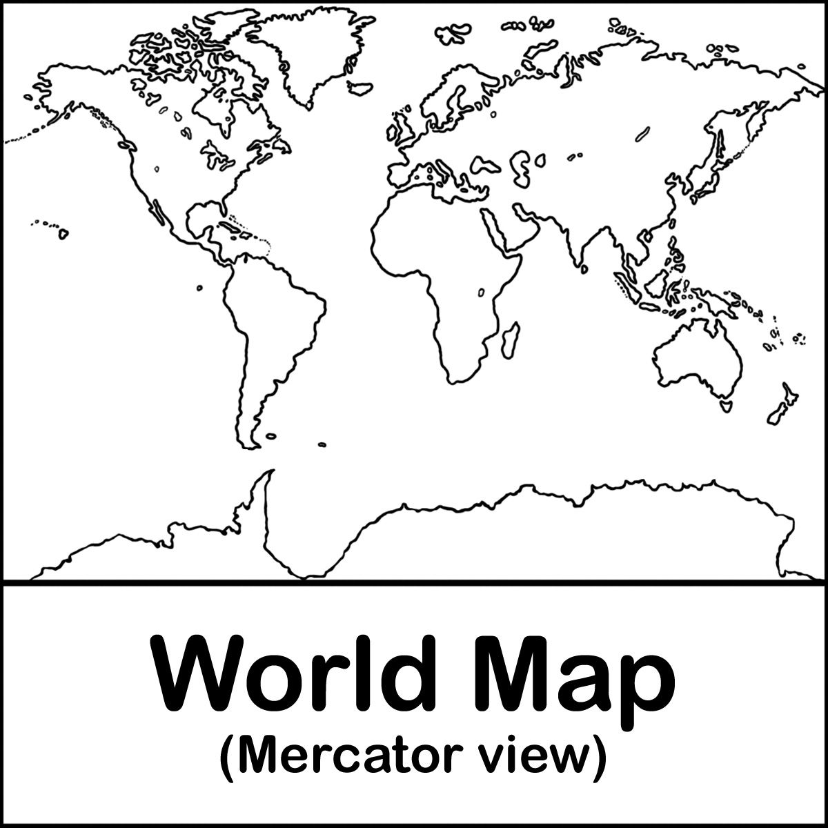 1200x1200 North America Coloring Page