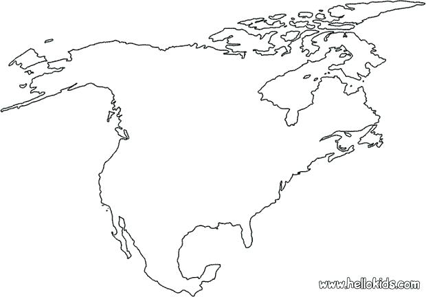 620x432 Free Printable Blank Map Of North America Coloring Page Map