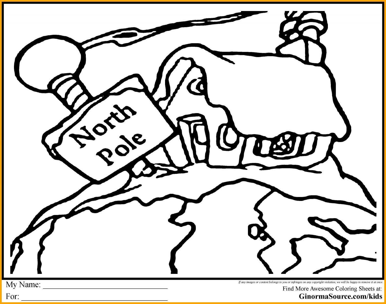 North Pole Coloring Pages