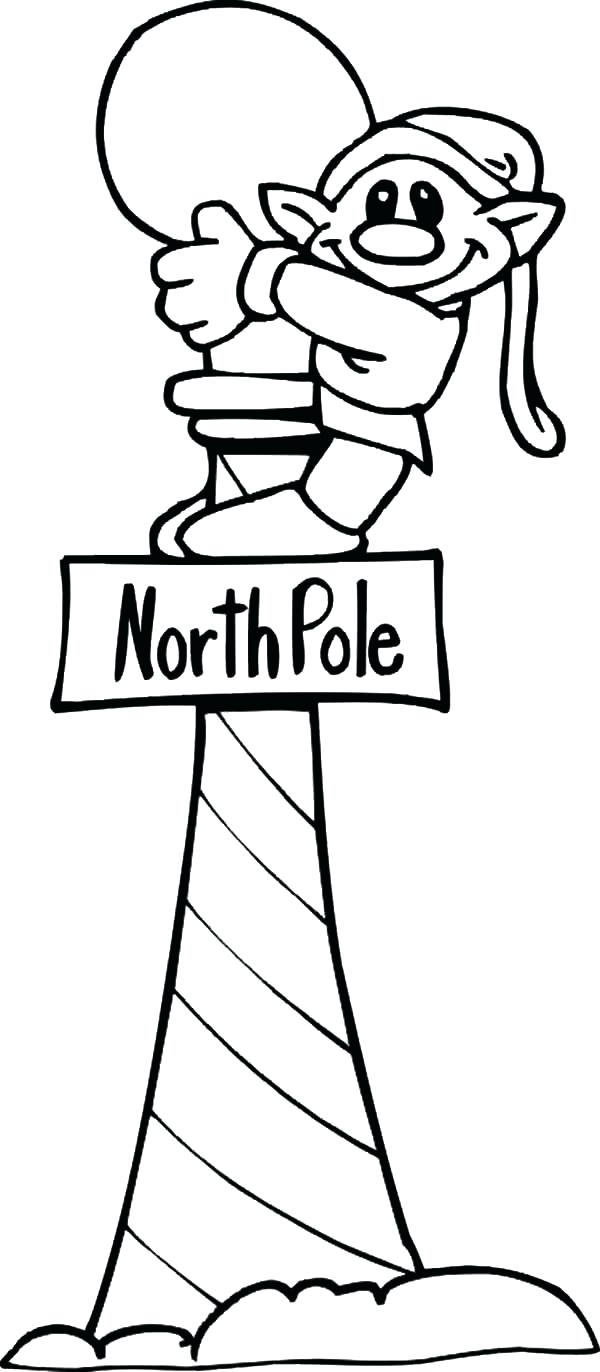 600x1372 North Pole Coloring Pages Elf Pictures Inside 7