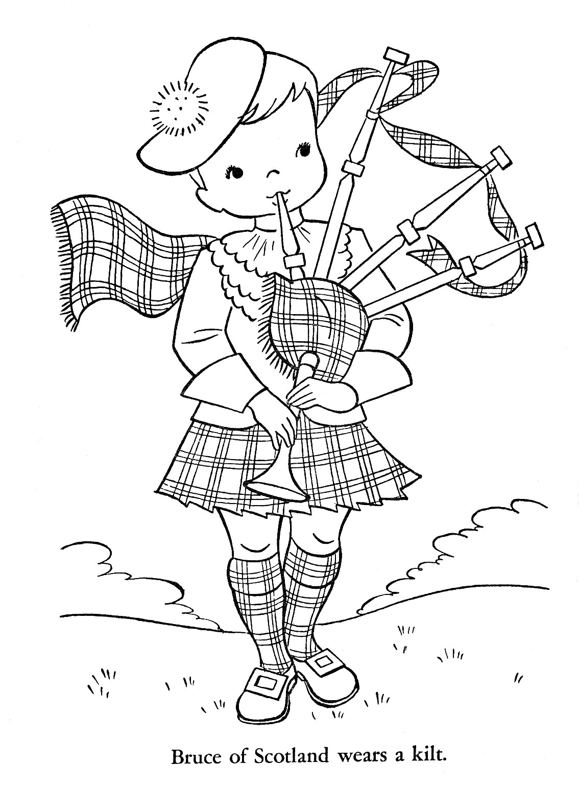 1134x1543 Scotland Coloring Pages