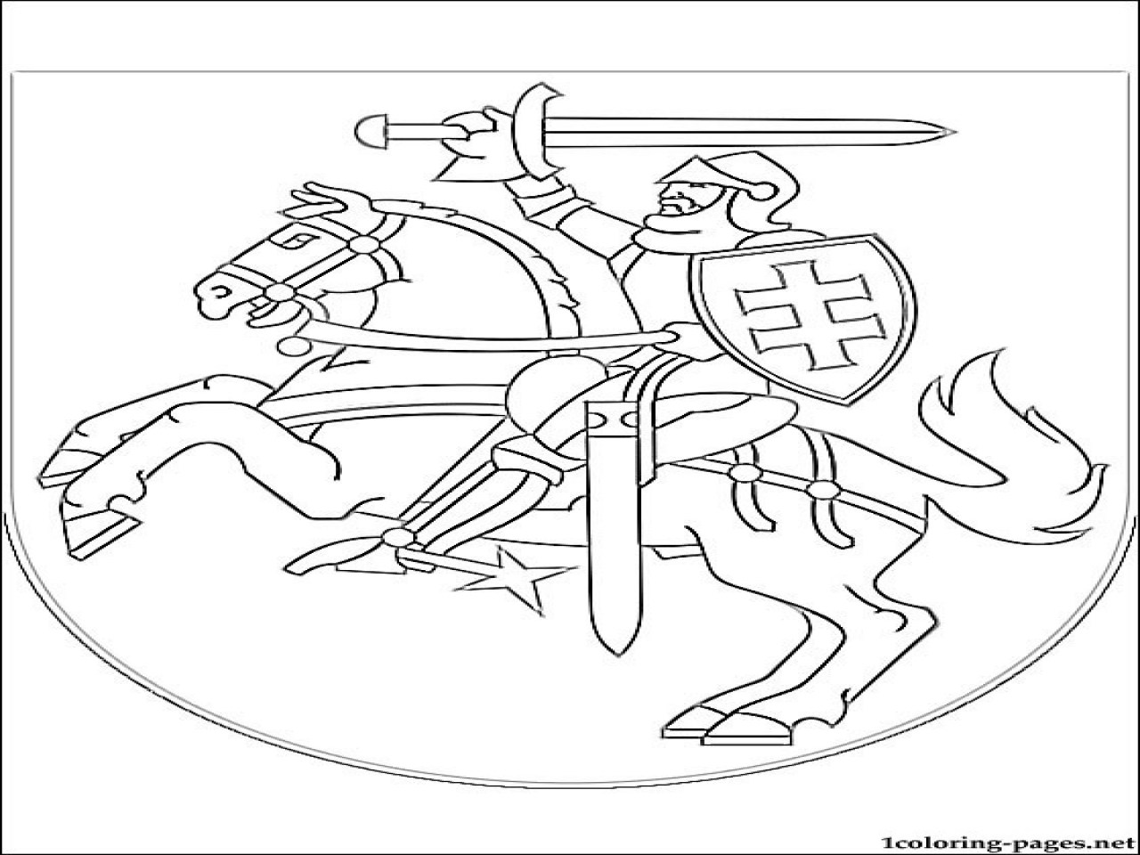 1280x960 Norway Flag Coloring Page