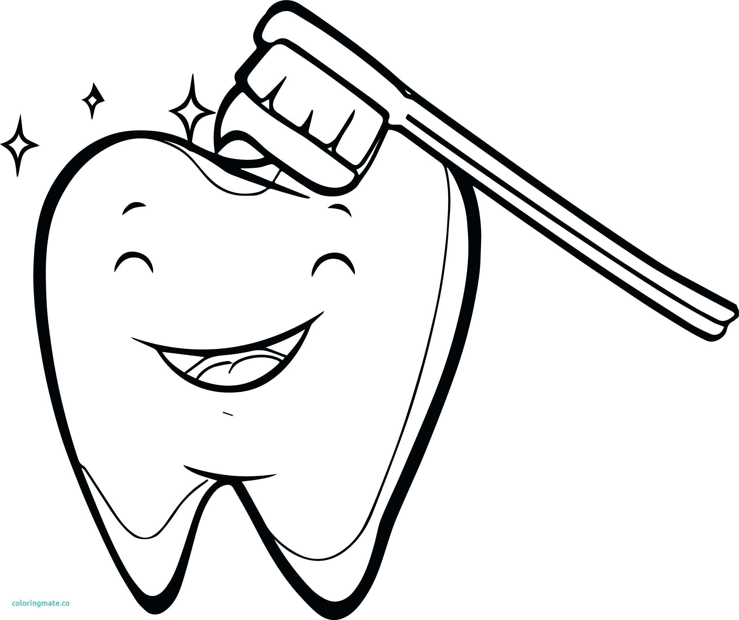 2495x2091 Happy Toothbrush Coloring Page Good Of