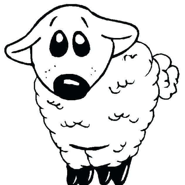 631x633 Sheep Face Coloring Page