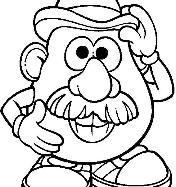 567x600 Mr Potato Head Coloring Page Coloring Pages Printable Coloring